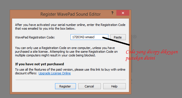 wavepad register code